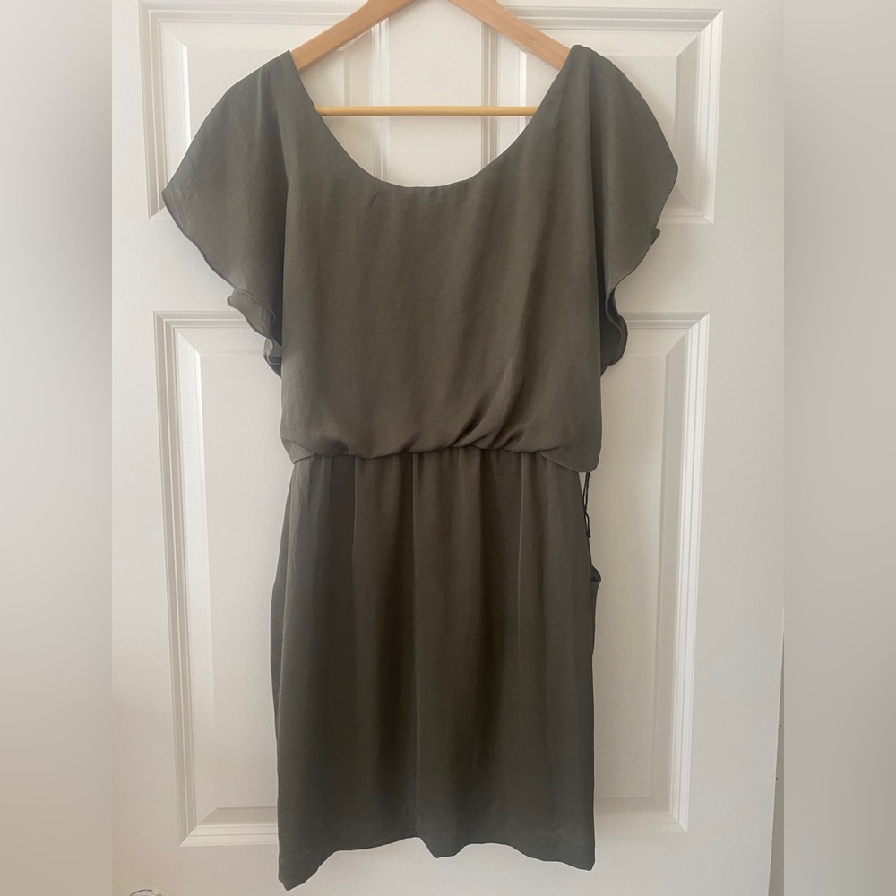 City Triangles Satin Dress with Pockets - Picture 4 of 5